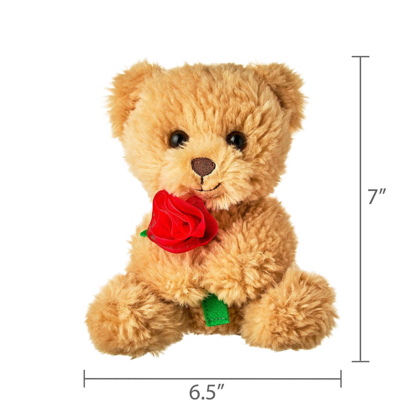 Valentine's Day Brown Bear Plush with Rose – Soft & Cuddly Romantic Gift for Loved Ones